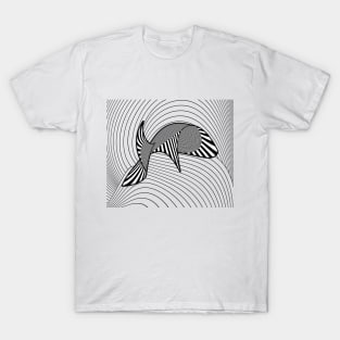 Whale OpArt T-Shirt